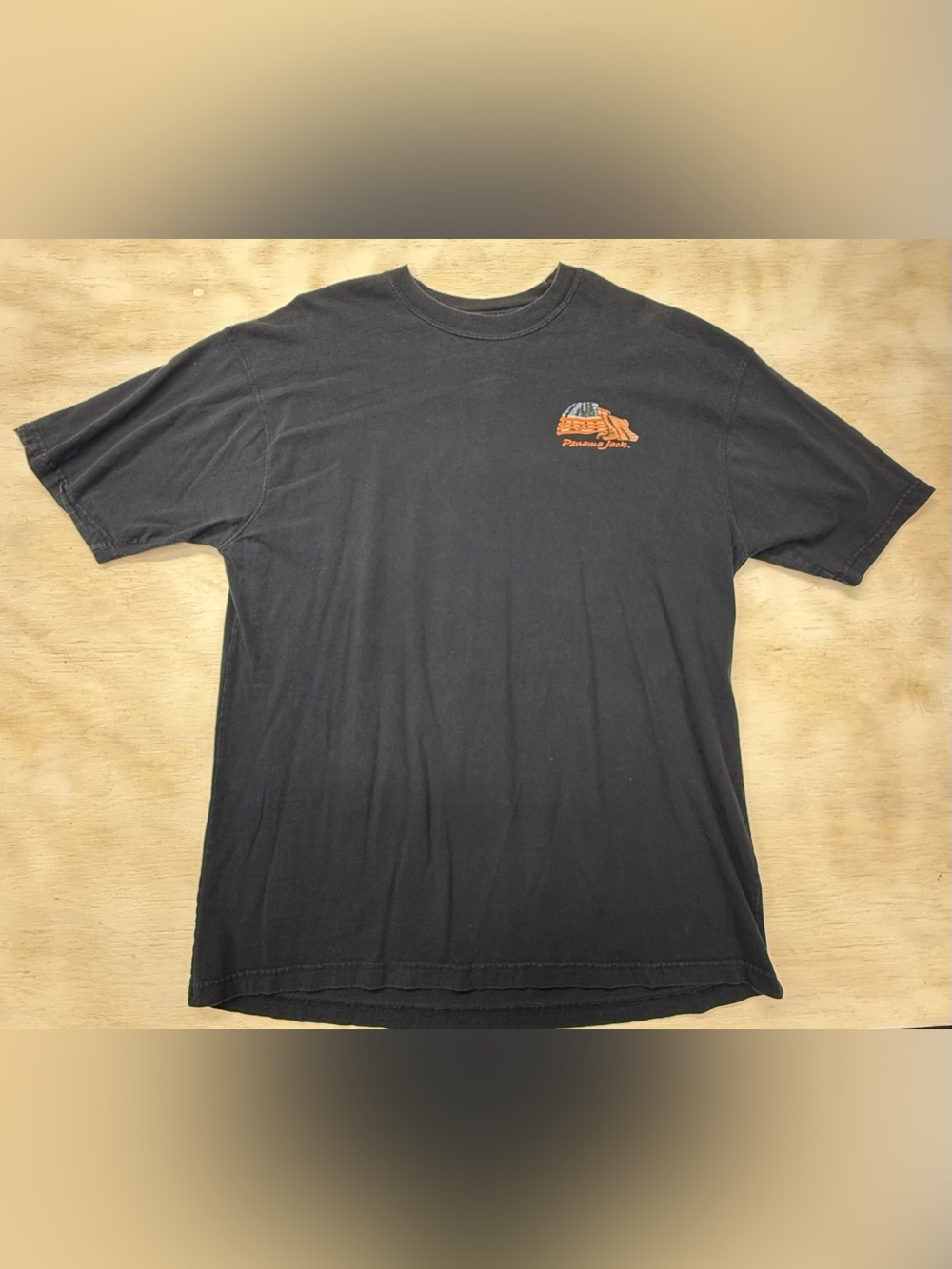 Vintage 90’s Navy Panama Jack Black Tee with American Fish Back Men’s XL